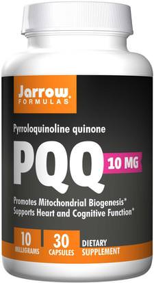 Jarrow Formulas, PQQ (Pyrroloquinoline Quinone), 10 mg, 30 Capsules ,المكملات الغذائية، مضادات الأكسدة، بيك (بيوبق)، مكافحة الشيخوخة