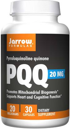 Jarrow Formulas, PQQ (Pyrroloquinoline Quinone), 20 mg, 30 Capsules ,المكملات الغذائية، مضادات الأكسدة، بيك (بيوبق)، مكافحة الشيخوخة