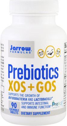 Jarrow Formulas, Prebiotics XOS+GOS, 90 Chewable Tablets ,المكملات الغذائية، البروبيوتيك