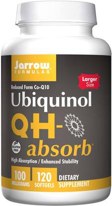 Jarrow Formulas, Ubiquinol, QH-Absorb, 100 mg, 120 Softgels ,Herb-sa