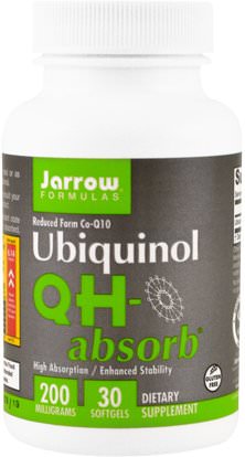Jarrow Formulas, Ubiquinol, QH-absorb, 200 mg, 30 Softgels ,المكملات الغذائية، مضادات الأكسدة، أوبيكينول خ