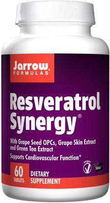 Jarrow Formulas, Resveratrol Synergy, 60 Tablets ,المكملات الغذائية، ريسفيراترول