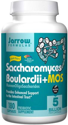 Jarrow Formulas, Saccharomyces Boulardii + MOS, 5 Billion, 180 Capsules ,المكملات الغذائية، البروبيوتيك، استقرت البروبيوتيك، ساكاروميسز بولاردي
