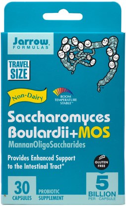 Jarrow Formulas, Saccharomyces Boulardii + MOS, 5 Billion, 30 Veggie Caps ,المكملات الغذائية، البروبيوتيك، استقرت البروبيوتيك، ساكاروميسز بولاردي