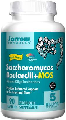 Jarrow Formulas, Saccharomyces Boulardii + MOS, 5 Billion, 90 Veggie Caps ,المكملات الغذائية، البروبيوتيك، استقرت البروبيوتيك، ساكاروميسز بولاردي