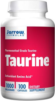 Jarrow Formulas, Taurine, 1000 mg, 100 Capsules ,المكملات الغذائية، والأحماض الأمينية، التورين