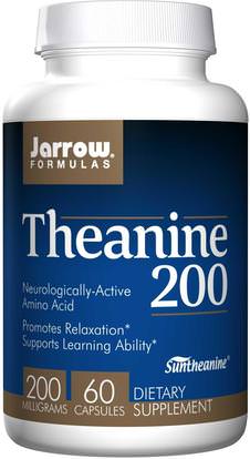Jarrow Formulas, Theanine 200, 200 mg, 60 Veggie Caps ,المكملات الغذائية، ل الثيانين، والنوم
