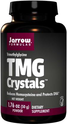 Jarrow Formulas, TMG Crystals, 50 g ,المكملات الغذائية، تمغ (البيتين اللامائية)، والصحة