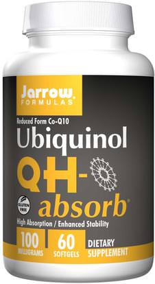 Jarrow Formulas, Ubiquinol, QH-Absorb, 100 mg, 60 Softgels ,المكملات الغذائية، مضادات الأكسدة، أوبيكينول خ، أوبيكينول coq10