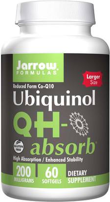 Jarrow Formulas, Ubiquinol, QH-Absorb, 200 mg, 60 Softgels ,المكملات الغذائية، مضادات الأكسدة، أوبيكينول خ