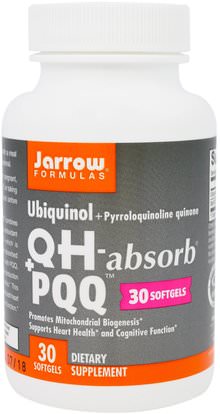 Jarrow Formulas, Ubiquinol, QH+ PQQ, 30 Softgels ,المكملات الغذائية، مضادات الأكسدة، أوبيكينول خ، بك (بيوبق)