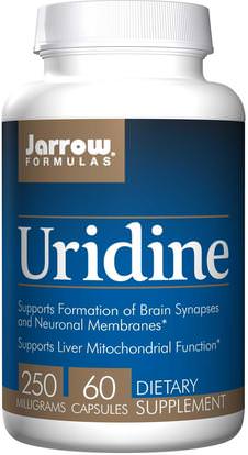 Jarrow Formulas, Uridine, 250 mg, 60 Capsules ,والصحة، واضطراب نقص الانتباه، إضافة، أدهد، الدماغ، ودعم الكبد