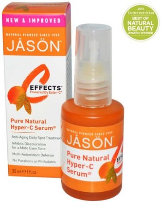 Jason Natural, C-Effects, Hyper-C Serum, Anti-Aging Daily Spot Treatment, 1 fl oz (30 ml) ,الصحة، المرأة، ألفا حمض الليبويك الكريمات رذاذ، الكريمات المستحضرات، الأمصال