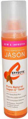 Jason Natural, C-Effects, Pure Natural Super-C Toner, 6 fl oz (177 ml) ,الجمال، أحبار الوجه، العناية بالوجه، نوع البشرة مكافحة الشيخوخة الجلد