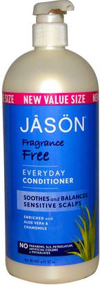 Jason Natural, Everyday Conditioner, Fragrance Free, 32 oz (907 g) ,حمام، الجمال، مكيفات، الشعر، فروة الرأس، الشامبو، مكيف
