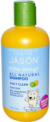 Jason Natural, Kids Only!, Shampoo, Daily Clean, 8 fl oz (237 ml) ,حمام، الجمال، الشامبو، أطفال الشامبو