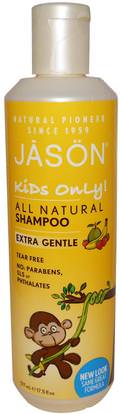 Jason Natural, Kids Only!, Extra Gentle, All Natural, Shampoo, 17.5 fl oz (517 ml) ,حمام، الجمال، الشامبو، حمام الاطفال
