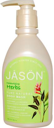 Jason Natural, Pure Natural Body Wash, 30 fl oz (887 ml) ,حمام، الجمال، هلام الاستحمام