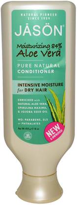 Jason Natural, Pure Natural Conditioner, Aloe Vera, 16 oz (454 g) ,حمام، الجمال، مكيفات، الشعر، فروة الرأس، الشامبو، مكيف