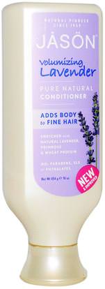 Jason Natural, Pure Natural Conditioner, Volumizing Lavender, 16 oz (454 g) ,حمام، الجمال، مكيفات، الشعر، فروة الرأس، الشامبو، مكيف