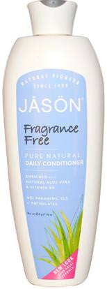 Jason Natural, Pure Natural Daily Conditioner, Fragrance Free, 16 oz (454 g) ,حمام، الجمال، مكيفات، الشعر، فروة الرأس، الشامبو، مكيف