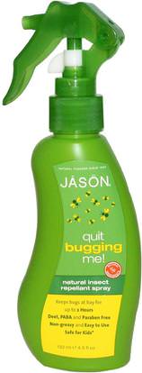 Jason Natural, Quit Bugging Me!, Natural Insect Repellant Spray, 4.5 fl oz (133 ml) ,المنزل، علة و طارد الحشرات، الاطفال و الطفل طارد الحشرات