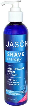 Jason Natural, Shave Therapy, Anti-Razor Burn Lotion, 8 oz (227 g) ,حمام، الجمال، كريم الحلاقة