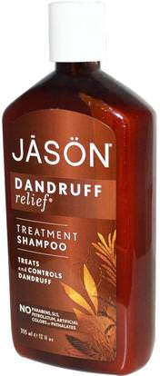 Jason Natural, Treatment Shampoo, Dandruff Relief, 12 fl oz (355 ml) ,حمام، الجمال، الصدفية والأكزيما، الشامبو
