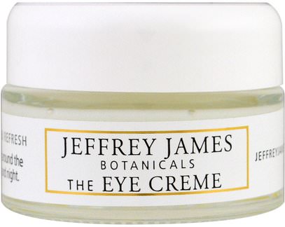 Jeffrey James Botanicals, The Eye Cream, Brighten Lighten Refresh, 0.5 oz (15 ml) ,الجمال، كريمات العين، العناية بالوجه، نوع البشرة مكافحة الشيخوخة الجلد