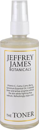 Jeffrey James Botanicals, The Toner, Refreshingly Clean Mist, 4.0 oz (118 ml) ,الجمال، العناية بالوجه
