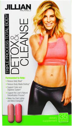 Jillian Michaels, Detox & Cleanse, Triple Process Total Body, 35 Capsules ,والصحة، والنساء، والتخلص من السموم