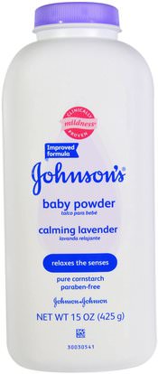 Johnsons Baby, Baby Powder, Calming Lavender, 15 oz (425 g) ,صحة الأطفال، حفاضات، زيوت مسحوق الطفل