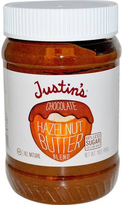 Justins Nut Butter, Chocolate Hazelnut Butter Blend, 16 oz (454 g) ,جوستينز زبدة الجوز، الطعام، زبدة الجوز، زبدة البندق