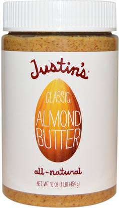Justins Nut Butter, Classic Almond Butter, 16 oz (454 g) ,جوستينز زبدة الجوز، الطعام، زبدة الجوز، زبدة اللوز