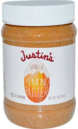 Justins Nut Butter, Vanilla Almond Butter, 16 oz (454 g) ,جوستينز زبدة الجوز، الطعام، زبدة اللوز