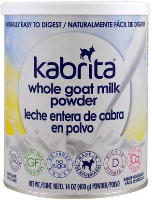 Kabrita, Whole Goat Milk Powder, 14 oz (400 g) ,صحة الأطفال، حليب الأطفال والحليب المجفف، صيغة حليب الماعز، التغذية الروتينية