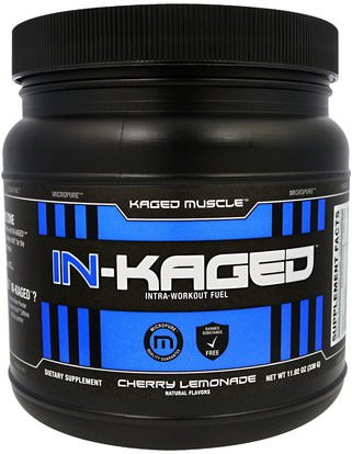 Kaged Muscle, In-Kaged Intra-Workout Fuel, Cherry Lemonade, 11.92 oz (338 g) ,والرياضة، والعضلات