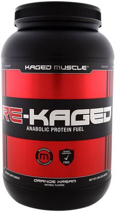 Kaged Muscle, Re-Kaged, Anabolic Protein Fuel, Orange Kream, 2.06 lbs (936 g) ,الرياضة، تجريب، العضلات