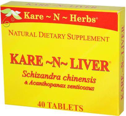 Kare n Herbs, Kare-N-Liver, 40 Tablets ,الأعشاب، ششيزاندرا (سشيساندرا)