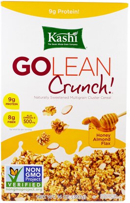 Kashi, GoLean Crunch! Honey Almond Flax Cereal, 14 oz (397 g) ,الطعام، الأطعمة، الحبوب