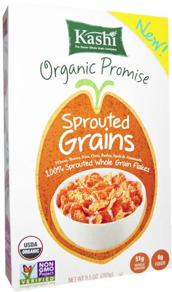 Kashi, Organic, Sprouted Grains, Cereal, 9.5 oz (269 g) ,الطعام، الأطعمة، الحبوب