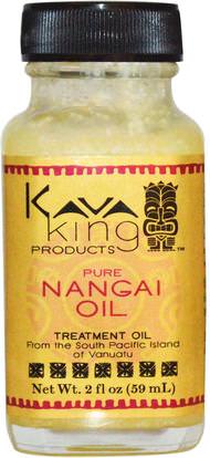 Kava King Products Inc, Pure Nangai Oil, 2 fl oz (59 ml) ,الصحة، الجلد، الشعر، فروة الرأس