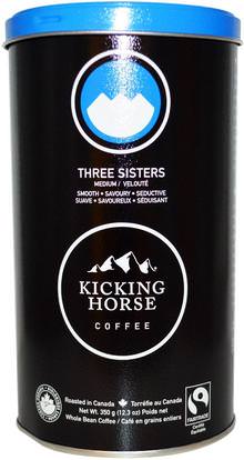 Kicking Horse, Three Sisters, Medium, Whole Bean Coffee, 12.3 oz (350 g) ,الغذاء، القهوة، القهوة الكاملة الفول، كيتو ودية