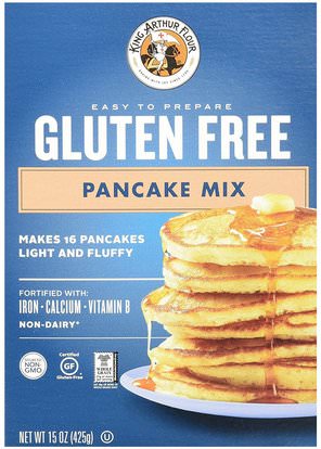 King Arthur Flour, Gluten Free Pancake Mix, 15 oz (425 g) ,الطعام، فطيرة و الهراء مزيج