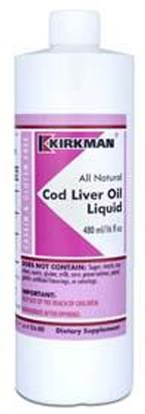Kirkman Labs, Cod Liver Oil Liquid, Unflavored, 16 fl oz (473 ml) ,المكملات الغذائية، إيفا أوميجا 3 6 9 (إيبا دا)، زيت كبد سمك القد، كبد سمك القد كبد النفط