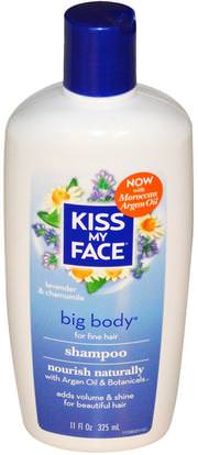 Kiss My Face, Big Body Shampoo, Lavender & Chamomile, 11 fl oz (325 ml) ,حمام، الجمال، الشامبو، أرجان