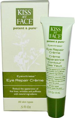 Kiss My Face, Eyewitness, Eye Repair Creme.5 fl oz (14 ml) ,الجمال، كريمات العين، العناية بالوجه، الجلد