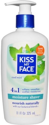 Kiss My Face, Moisture Shave, Cool Mint, 11 fl oz (325 ml) ,حمام، الجمال، كريم الحلاقة