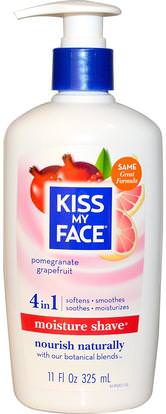 Kiss My Face, Moisture Shave, Pomegranate Grapefruit, 11 fl oz (325 ml) ,حمام، الجمال، كريم الحلاقة