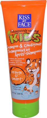 Kiss My Face, Obsessively Natural Kids, Shampoo & Conditioner, Orange U Smart, 8 fl oz (236 ml) ,حمام، الجمال، الشامبو، مكيفات